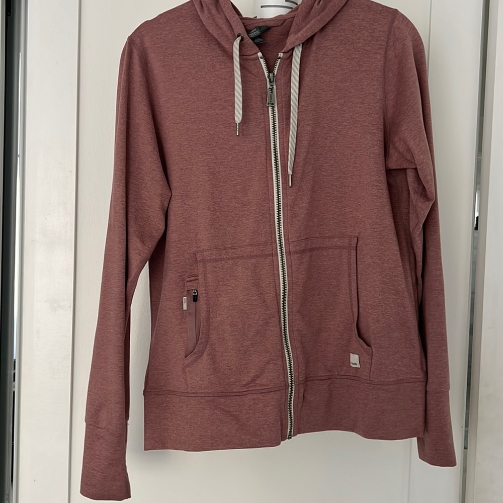 Vuori Halo Performance Hoodie, Size: Small, Color: Burnt Clay Heather